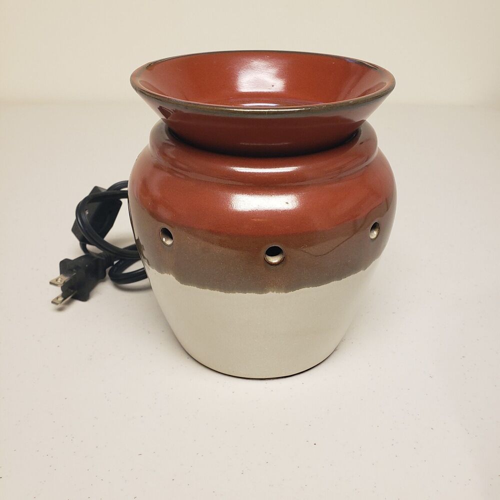 Scentsy Riverbed Full Size Wax Warmer Earth Tones Brown Tan